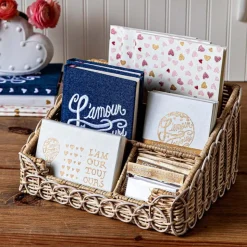 Provence Rattan Stationary Holder in Whitewash