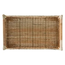 Provence Rattan Whitewash Bar Cart