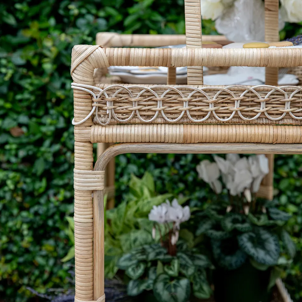 Provence Rattan Whitewash Bar Cart