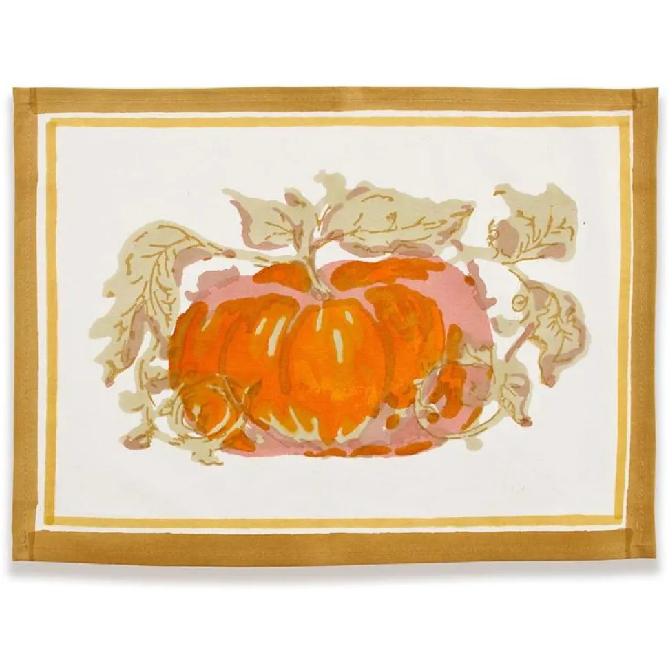 Pumpkin Mats in Orange & Mustard, Set of 6
