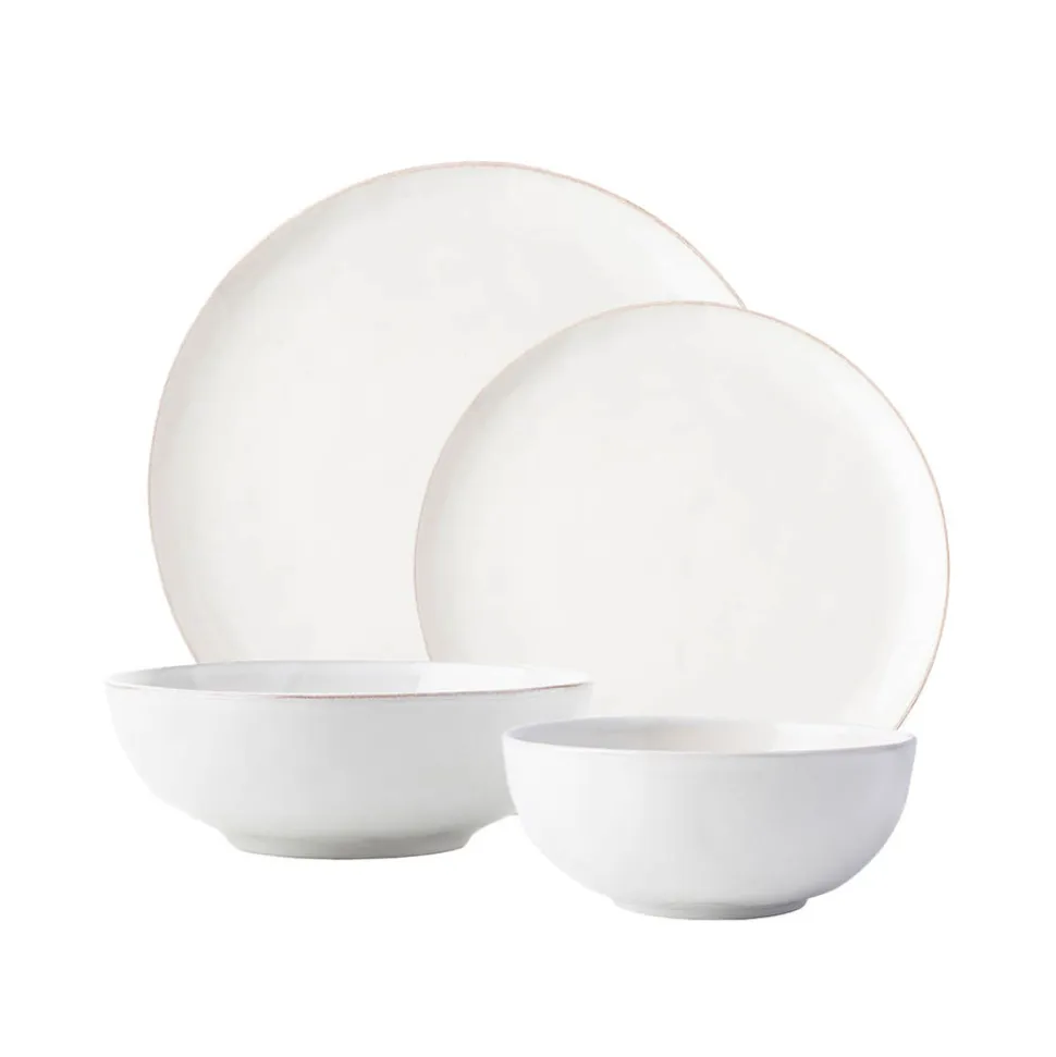 Puro Coupe 4-Piece Place Setting in Whitewash