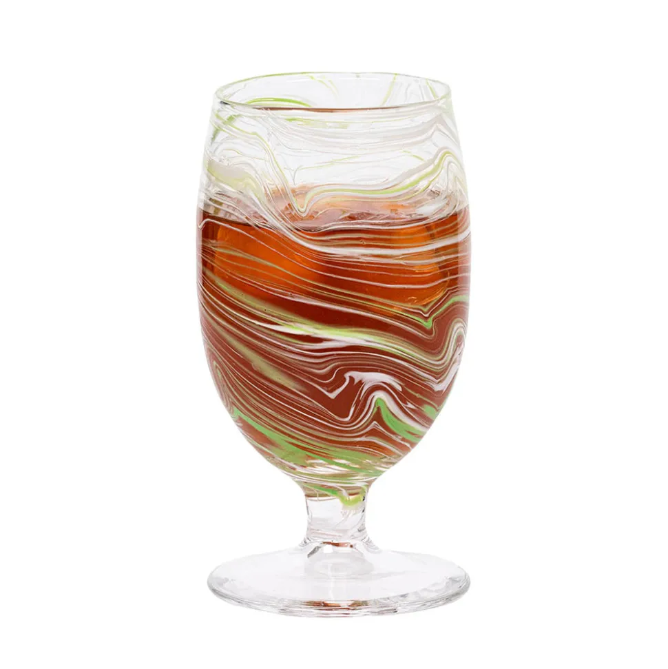 Puro Marbled Goblet in Green