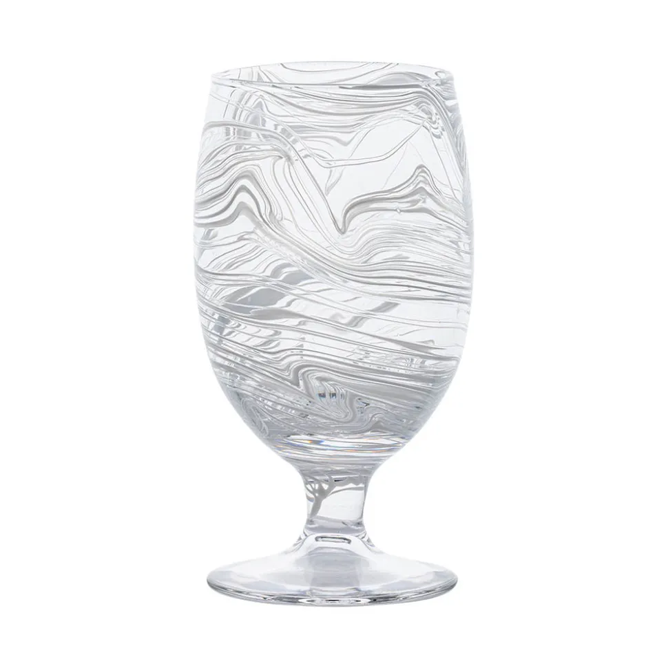 Puro Marbled Goblet in White