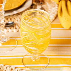 Puro Marbled Goblet in Yellow