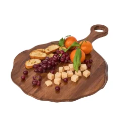 Puro Round Serving Board in Teak