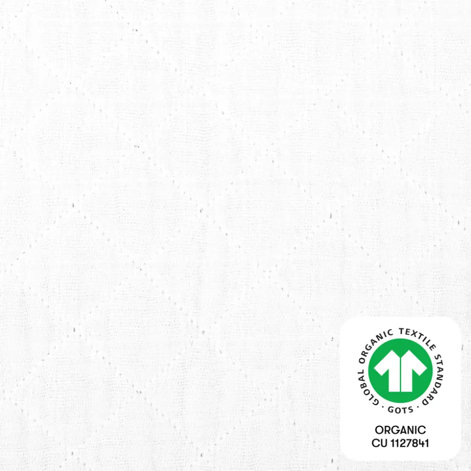 Quilted Changing Pad Cover in GOTS Certified Organic Muslin Cotton in White