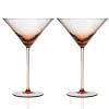 Quinn Amber Martini Glasses, Set of 2