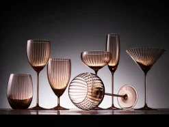 Quinn Amber Martini Glasses, Set of 2