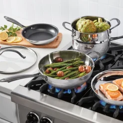 Radiant Pro Stainless with Brushed Titanium Finish 11-Piece Set in Stainless Steel