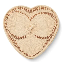 Raffia Heart Box with Lid
