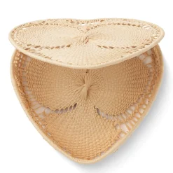 Raffia Heart Box with Lid