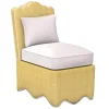 Raffia Scalloped Slipper Chair