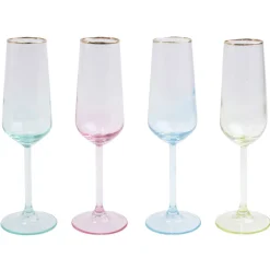 Rainbow Champagne Flute