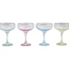 Rainbow Coupe Champagne Glass
