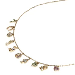 Rainbow Sapphire All The Luck Charm Necklace