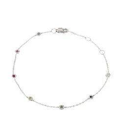 Rainbow Sapphire Skittle Bracelet