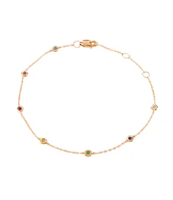 Rainbow Sapphire Skittle Bracelet