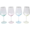 Rainbow Wine Glasses, Set of 4