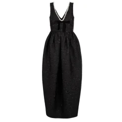 Rainey Dress in Black Floral Brocade
