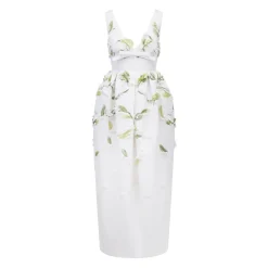 Rainey Dress in Ivory Faille