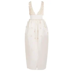 Rainey Dress with Floral Appliqué