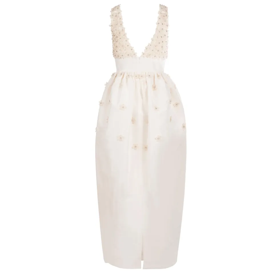 Rainey Dress with Floral Appliqué