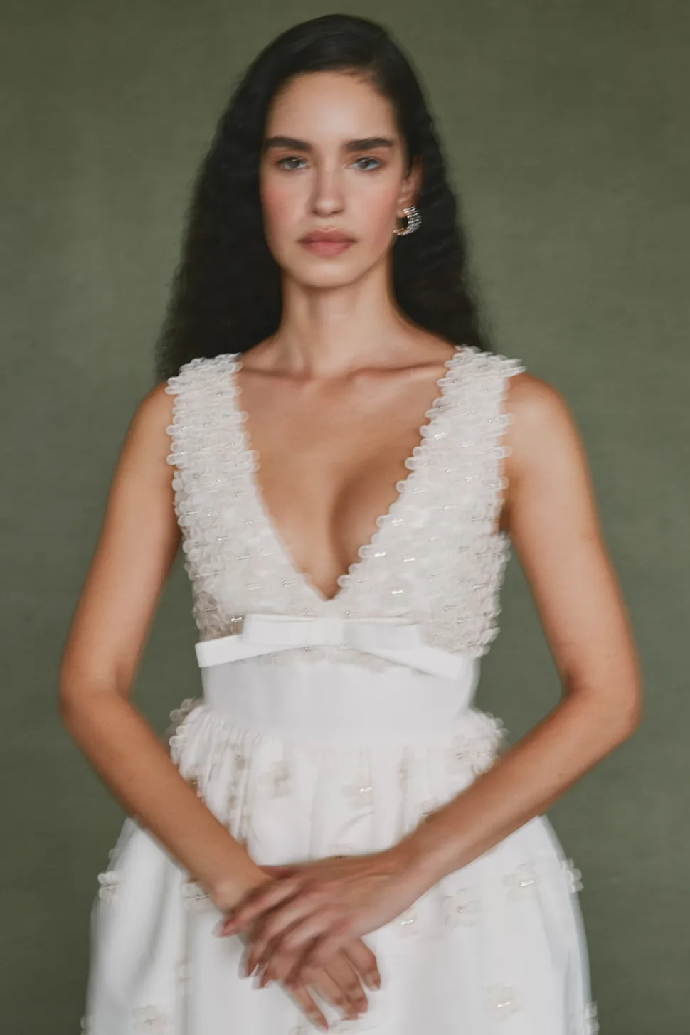 Rainey Dress with Floral Appliqué
