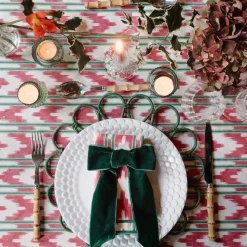 Raspberry Red Ikat Tablecloth