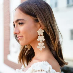 Rattan Flower Earring