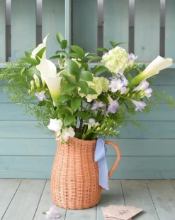 Rattan Flower Pitcher
