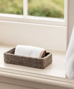 Rattan Vanity Tray in Taupe