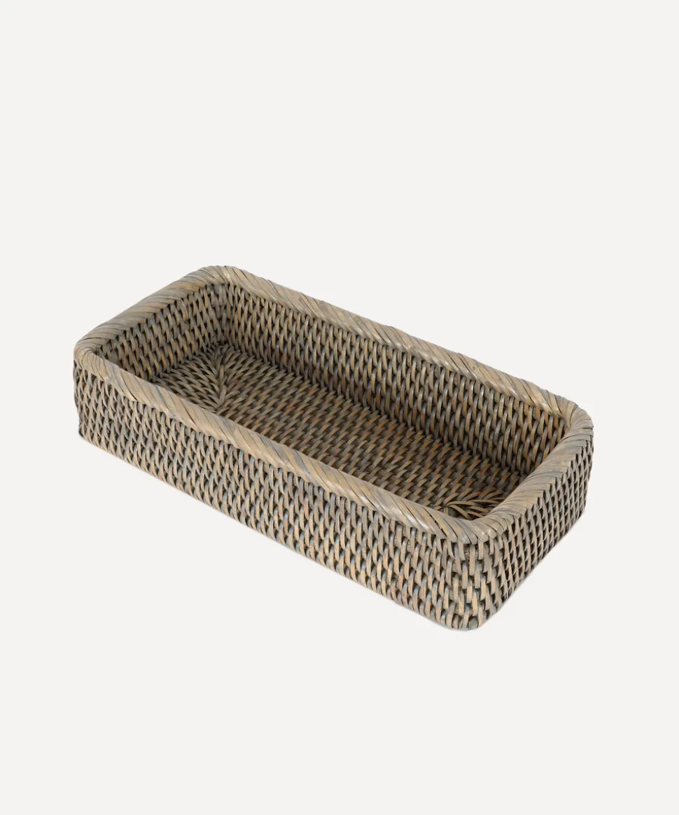 Rattan Vanity Tray in Taupe
