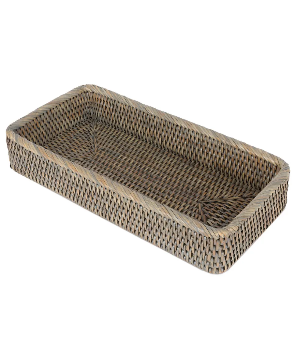 Rattan Vanity Tray in Taupe