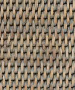 Rattan Waste Paper Bin in Taupe