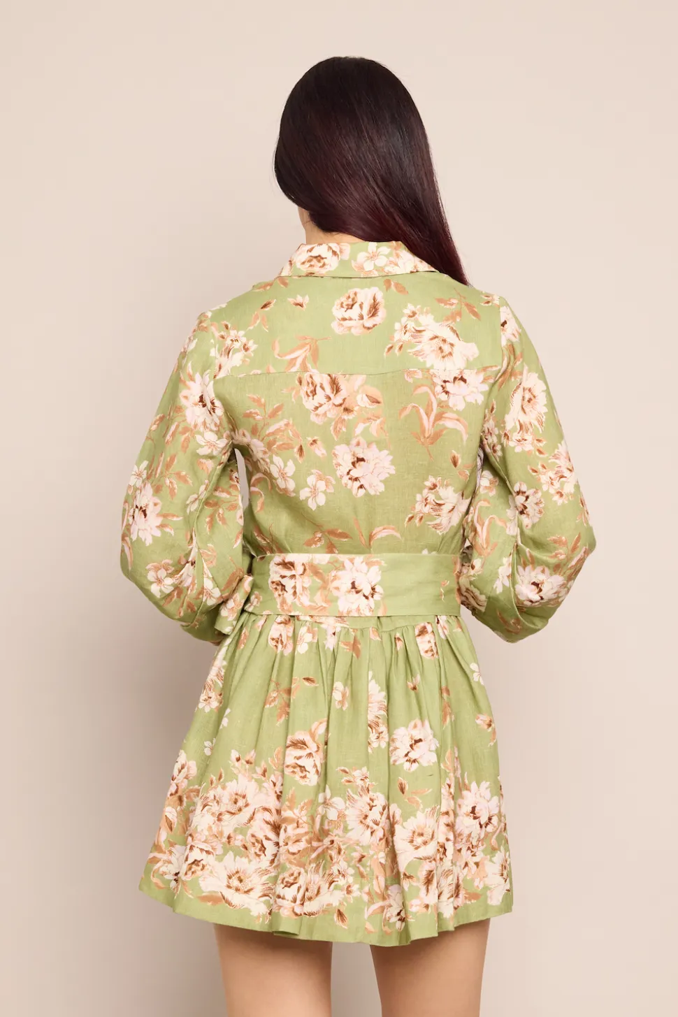 Raya Mini Dress in Farfella Sage