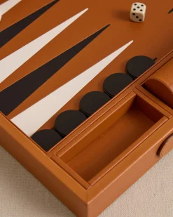 Rear Window Backgammon in Vacchetta Luggage