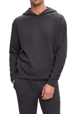 Recycled Boucle Men’s Hoodie In Graphite