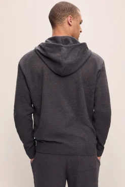 Recycled Boucle Men’s Hoodie In Graphite