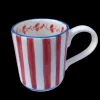 Red Ceramic Mug, Set of 6