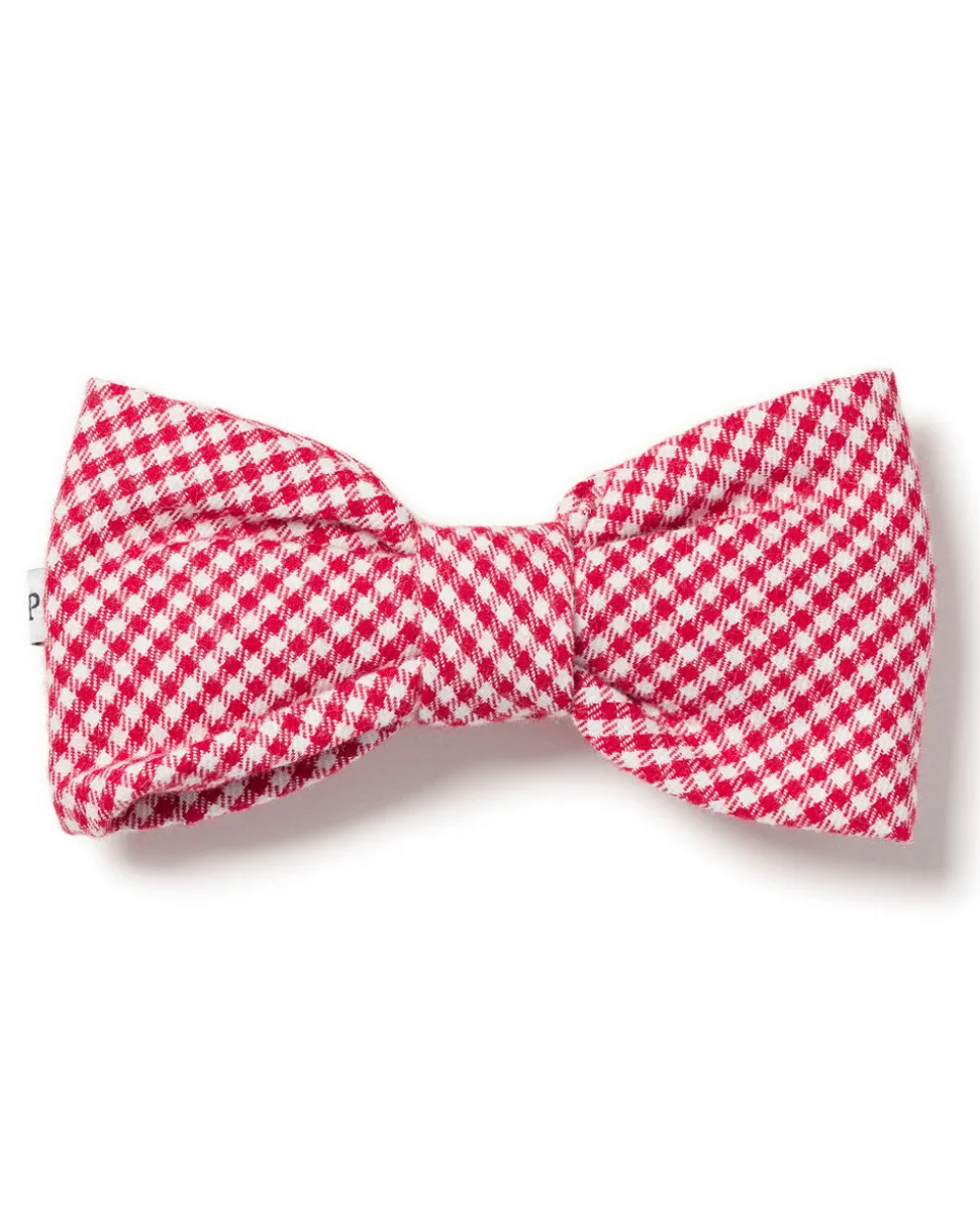 Red Mini Gingham Dog Bow Tie