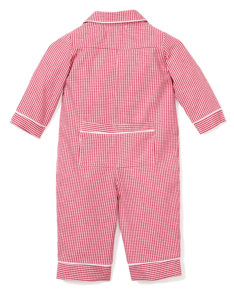 Red Mini Gingham Romper
