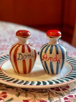 Red Olive Oil and Vinegar Bottle, Set of 2
