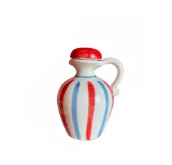 Red, White Blue Olive Oil and Vinegar Bottle, Set of 2