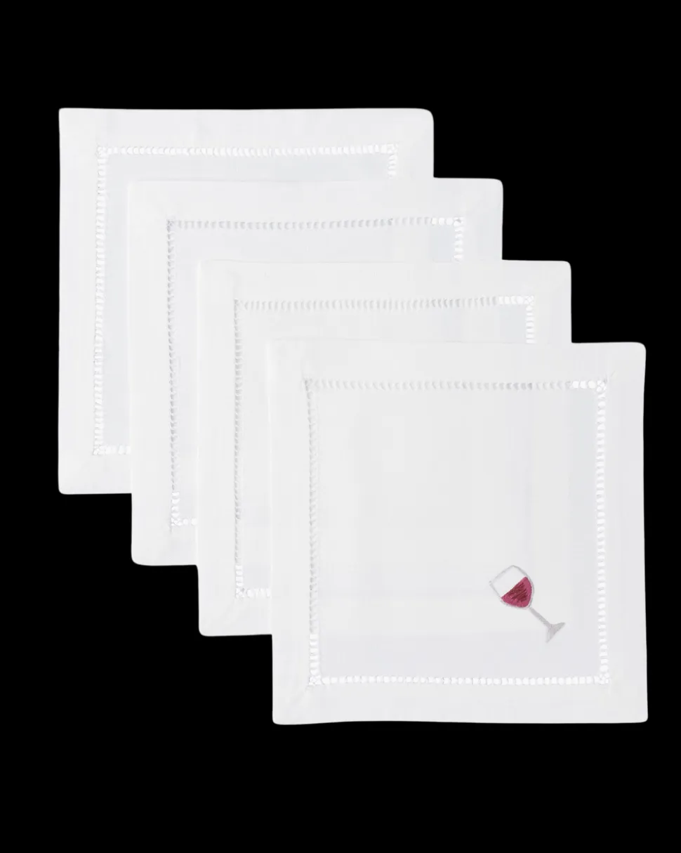 Red Wine Cocktail Napkin Set