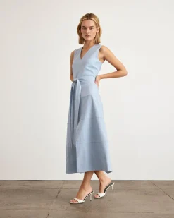 Reinella Dress in Powder Blue