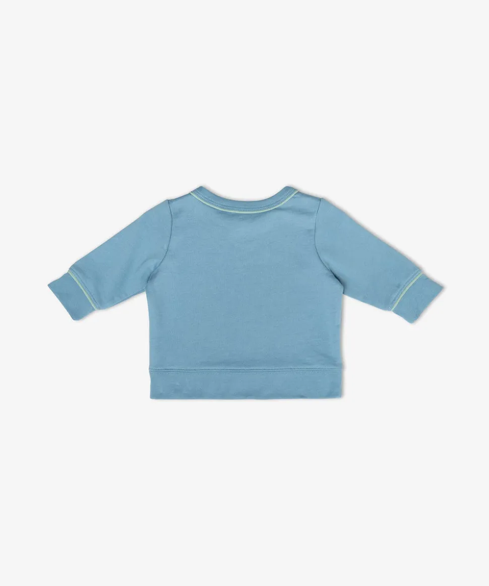 Remy Baby Sweatshirt in Dusty Blue