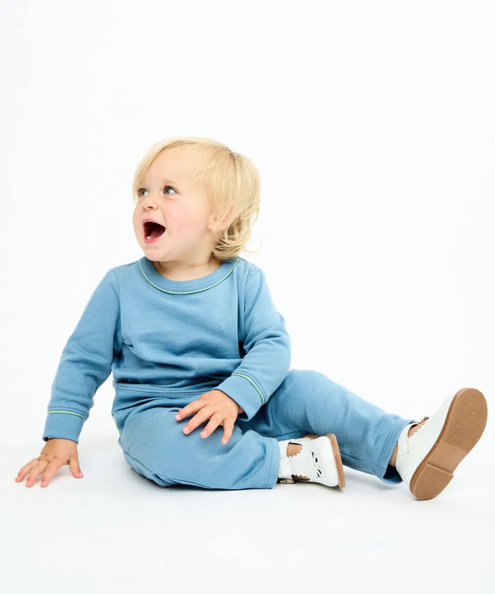 Remy Baby Sweatshirt in Dusty Blue
