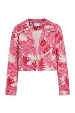 Remy Cropped Jacket Palm Jacquard
