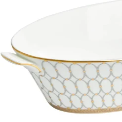 Renaissance Grey Open Oval Vegetable Dish