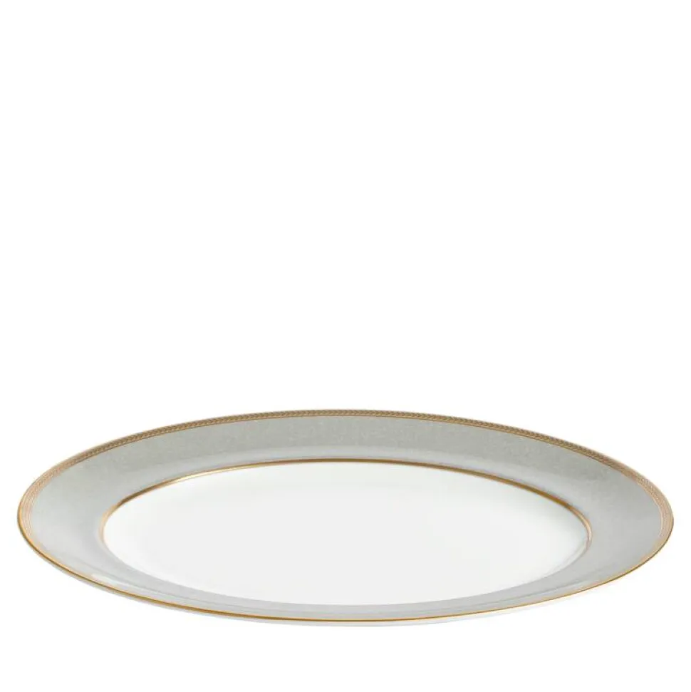 Renaissance Grey Oval Platter, 13.75"